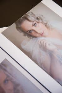 image in a wedding album of the bride