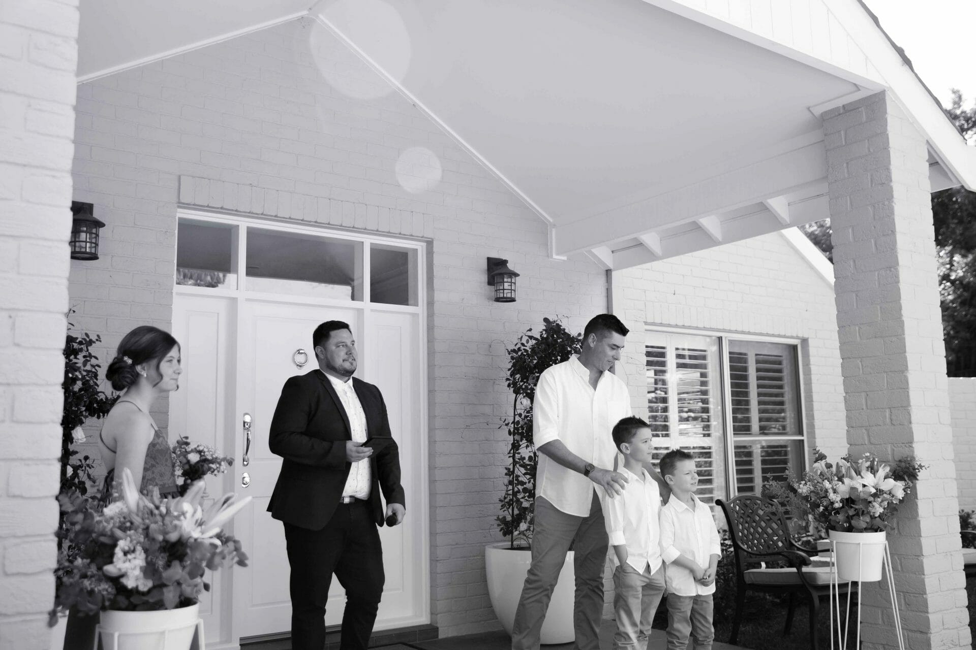 Groom and kids waiting for the bride at the alter at Whitebridge NSW