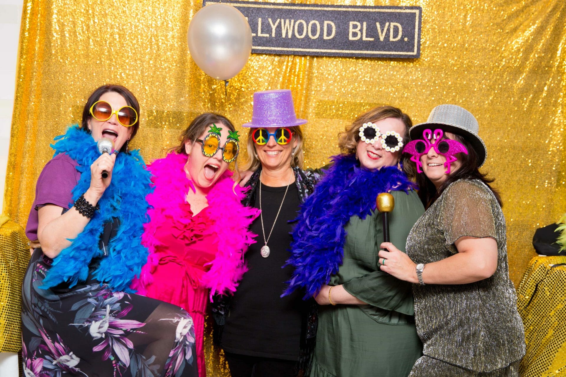 Fun posing for photos in the Photo-booth charity event at Merewether Surf house